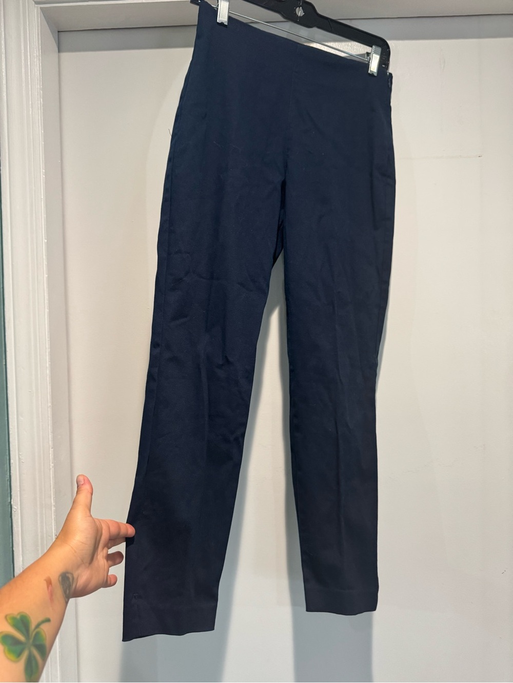 Old Navy Pants Womens 6 navy blue Wow High Rise Skinny Ankle Side Zip Stretch